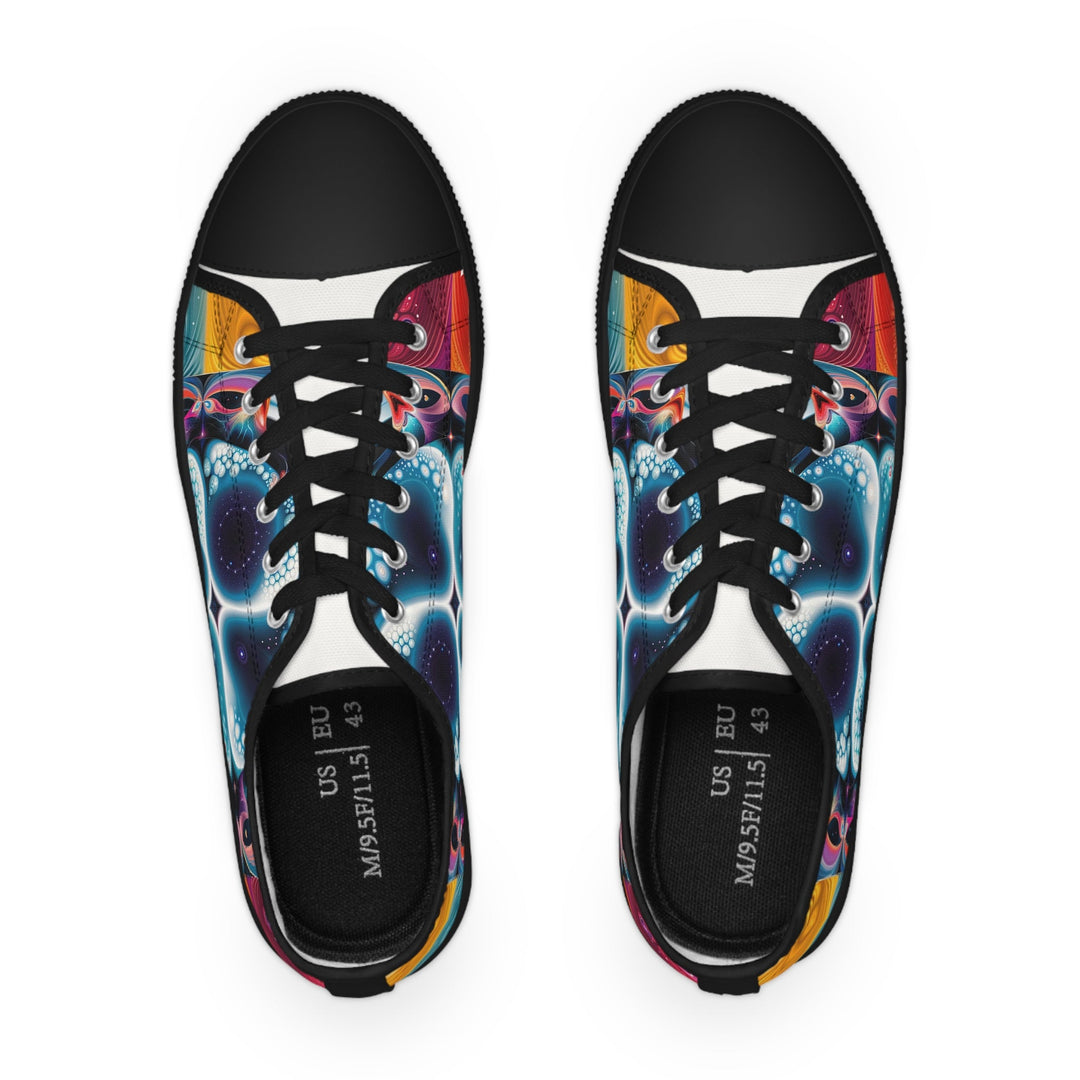 Psychedelic Fractal Blossom - Men's Lowtop Sneakers - Shoes - g(0D·IO) - US 5 - Black sole -