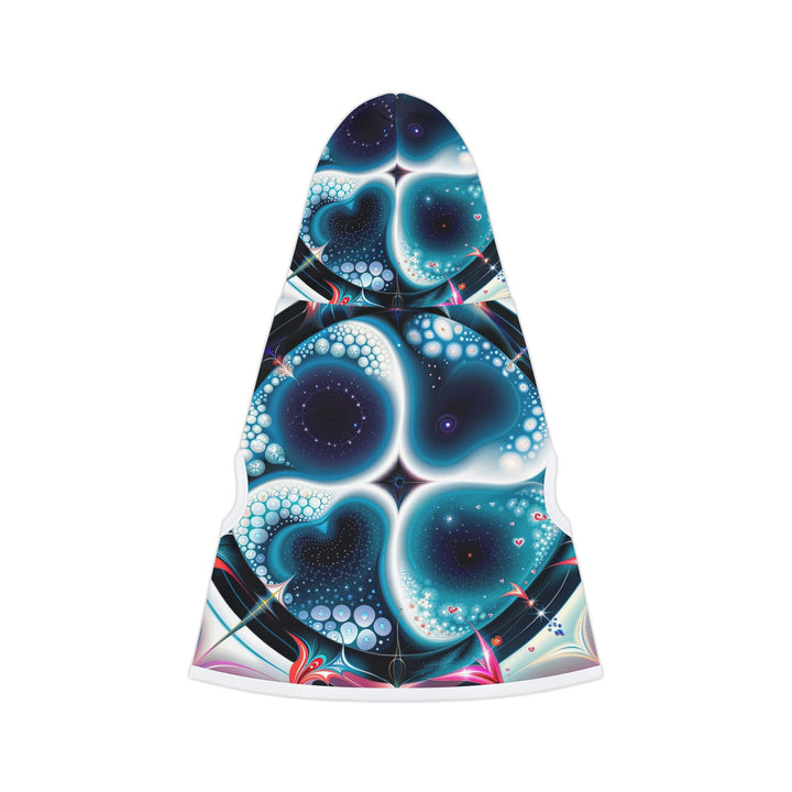 Psychedelic Fractal Blossom - Pet Hoodie - Pets - g(0D·IO) - XXS - Black Rib -