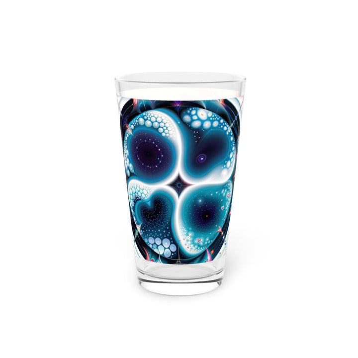 Psychedelic Fractal Blossom - Pint Glass - Mug - g(0D·IO) - 16oz - -