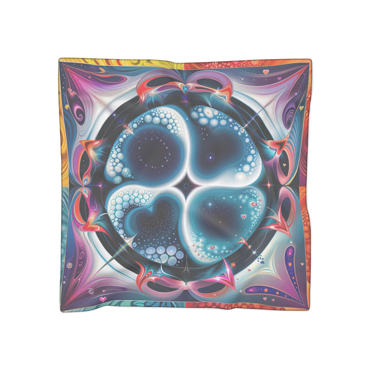 Psychedelic Fractal Blossom - Poly Scarf - Accessories - g(0D·IO) - Poly chiffon - 25" × 25" -