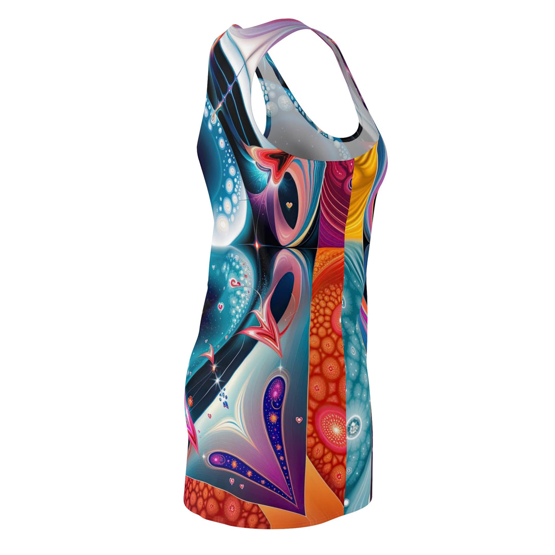 Psychedelic Fractal Blossom - Racerback Dress - All Over Prints - g(0D·IO) - XS - -