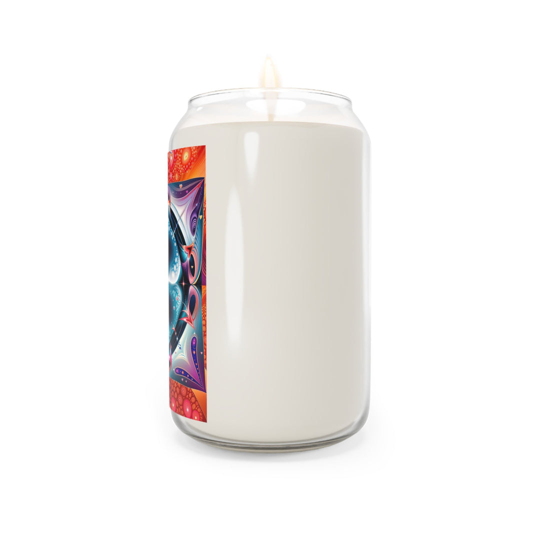 Psychedelic Fractal Blossom - Scented Candle - Home Decor - g(0D·IO) - Vanilla Bean - 13.75oz -