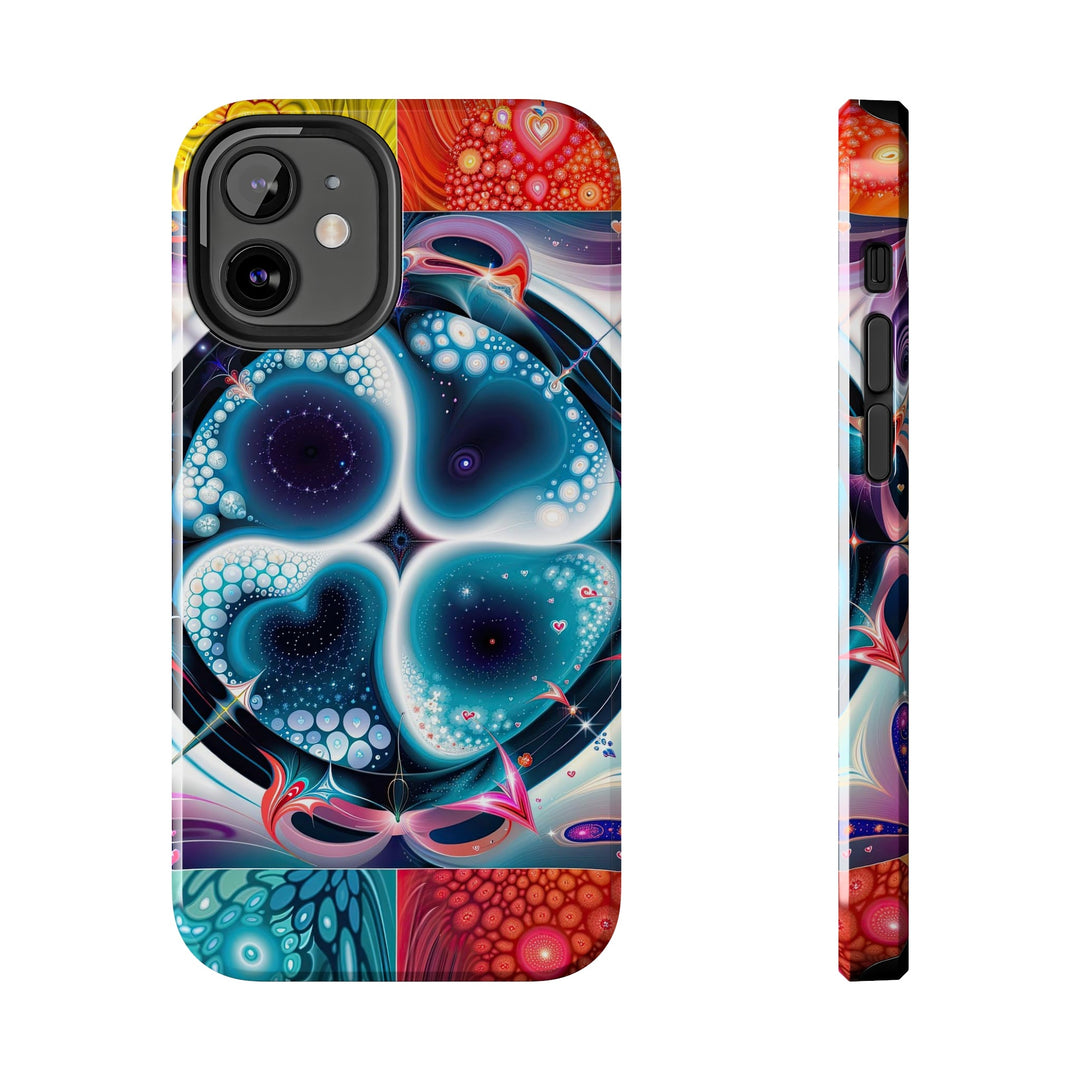 Psychedelic Fractal Blossom - Tough Phone Case - Phone Case - g(0D·IO) - iPhone 12 Mini - -