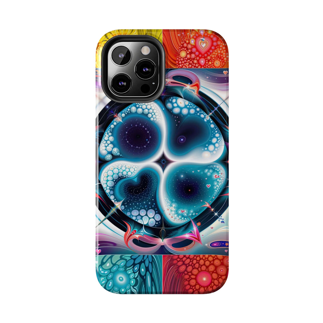 Psychedelic Fractal Blossom - Tough Phone Case - Phone Case - g(0D·IO) - iPhone 13 Mini - -