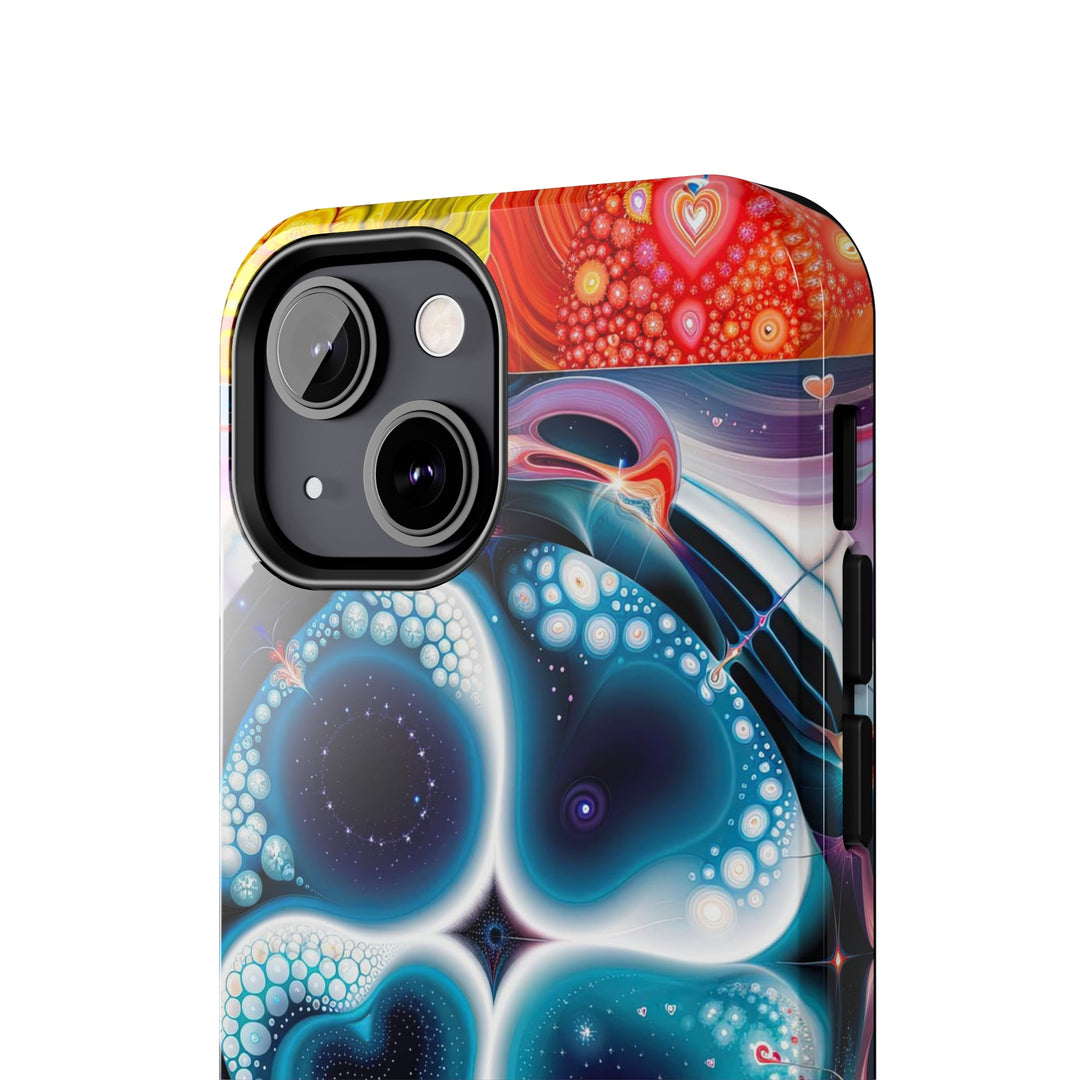 Psychedelic Fractal Blossom - Tough Phone Case - Phone Case - g(0D·IO) - iPhone 13 Mini - -