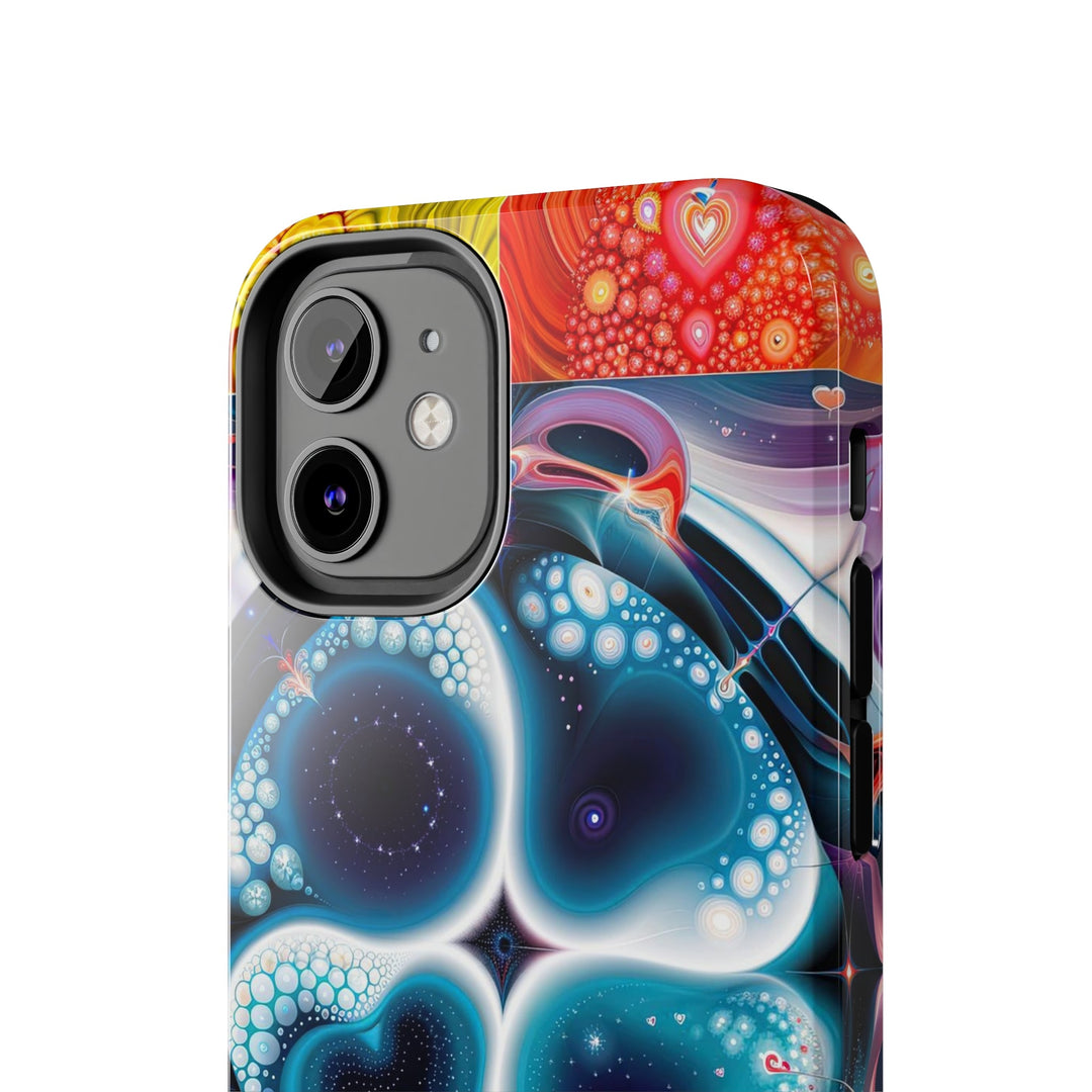 Psychedelic Fractal Blossom - Tough Phone Case - Phone Case - g(0D·IO) - iPhone 13 Mini - -