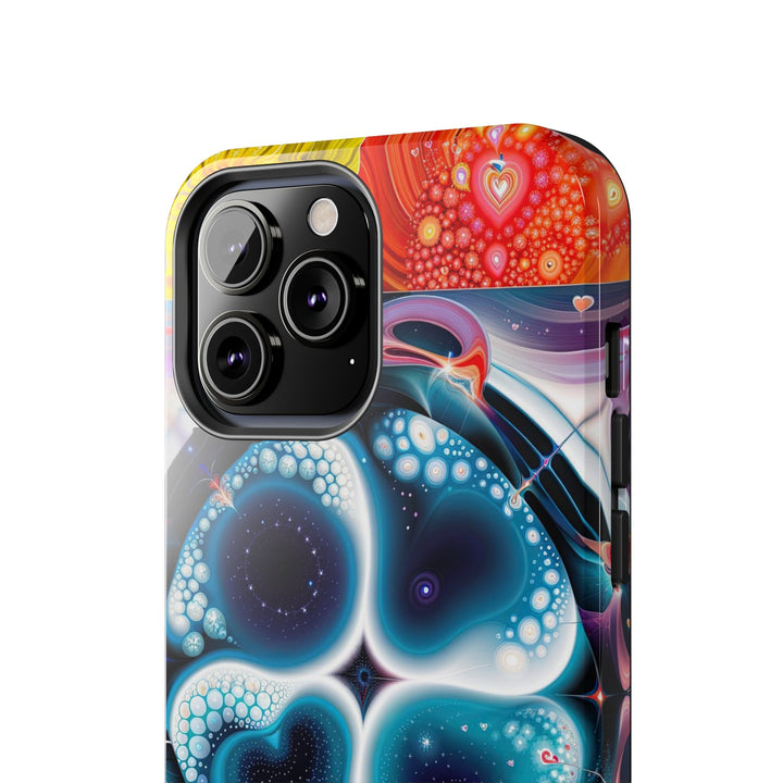 Psychedelic Fractal Blossom - Tough Phone Case - Phone Case - g(0D·IO) - iPhone 13 Mini - -