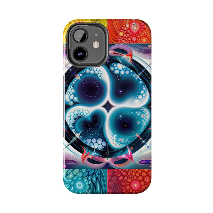 Psychedelic Fractal Blossom - Tough Phone Case - Phone Case - g(0D·IO) - iPhone 13 Mini - -