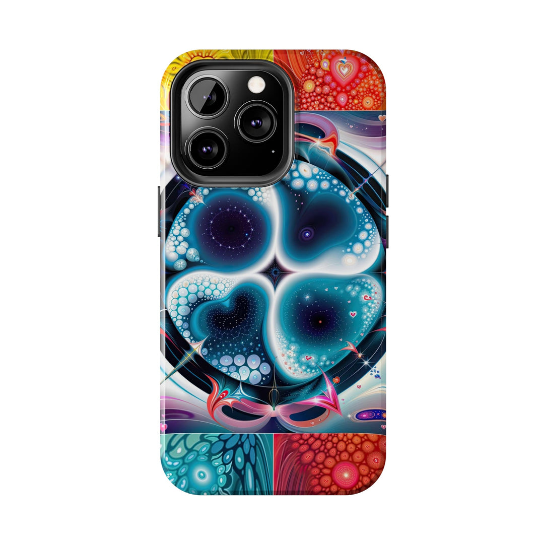 Psychedelic Fractal Blossom - Tough Phone Case - Phone Case - g(0D·IO) - iPhone 13 Mini - -