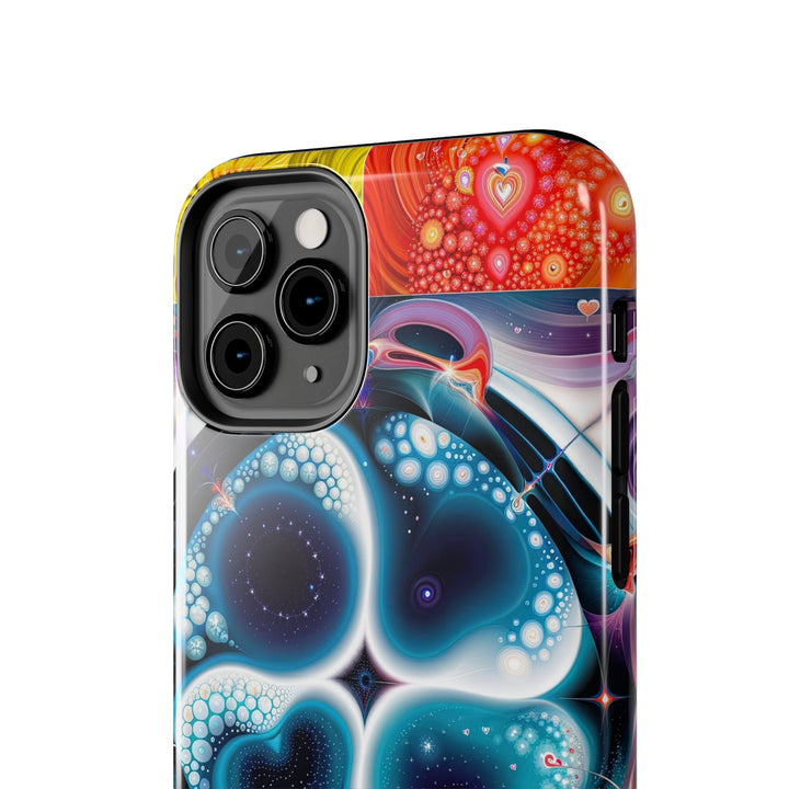 Psychedelic Fractal Blossom - Tough Phone Case - Phone Case - g(0D·IO) - iPhone 13 Mini - -