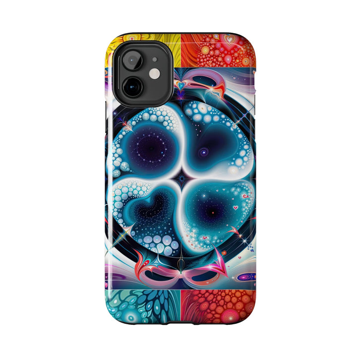 Psychedelic Fractal Blossom - Tough Phone Case - Phone Case - g(0D·IO) - iPhone 13 Mini - -