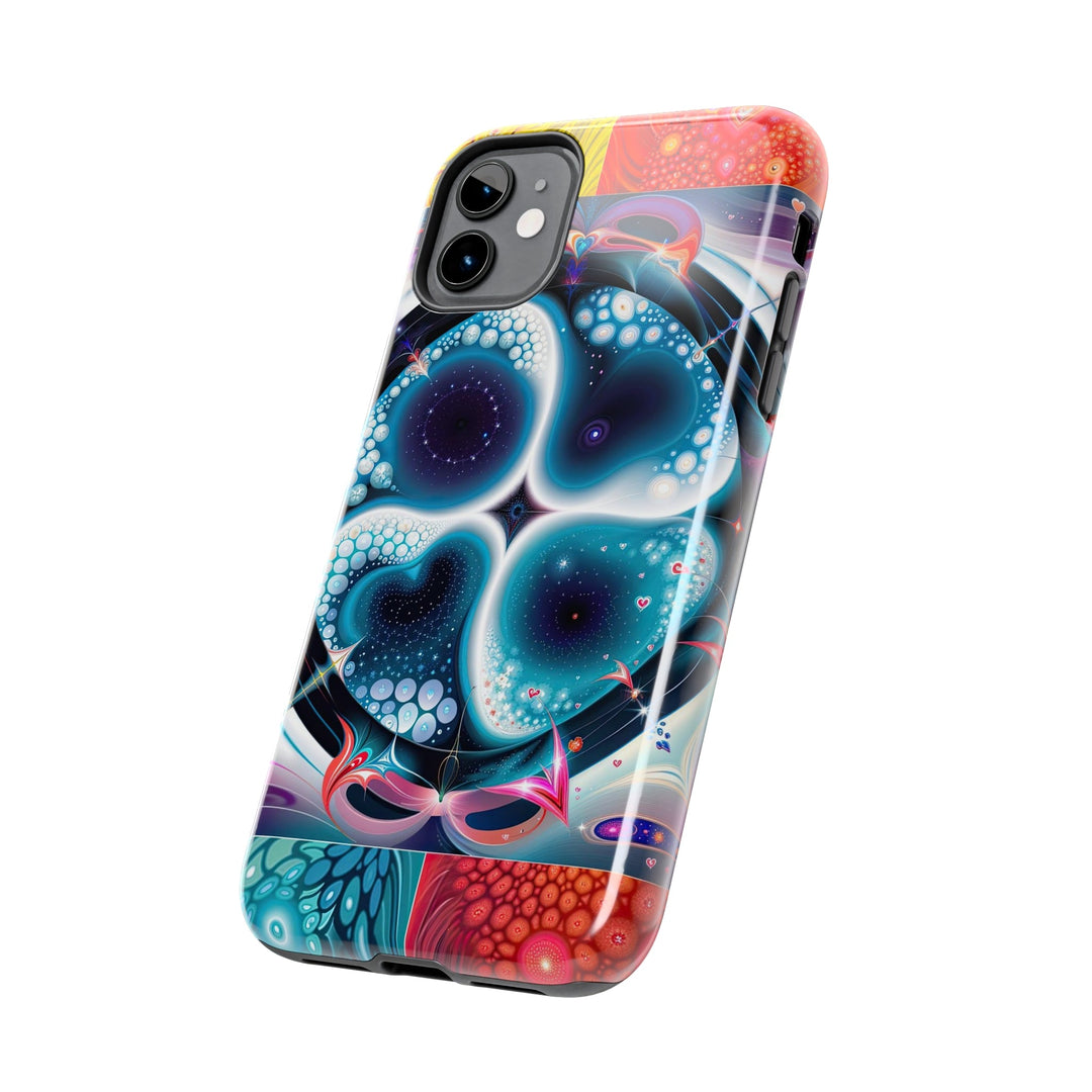 Psychedelic Fractal Blossom - Tough Phone Case - Phone Case - g(0D·IO) - iPhone 13 Mini - -