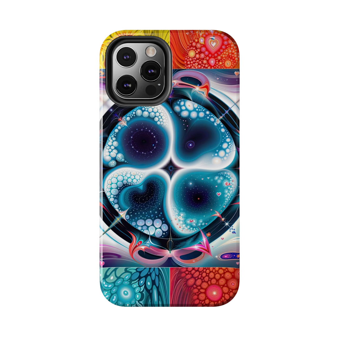 Psychedelic Fractal Blossom - Tough Phone Case - Phone Case - g(0D·IO) - iPhone 13 Mini - -