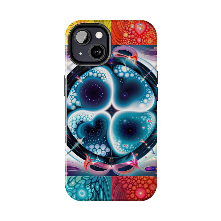 Psychedelic Fractal Blossom - Tough Phone Case - Phone Case - g(0D·IO) - iPhone 13 Mini - -