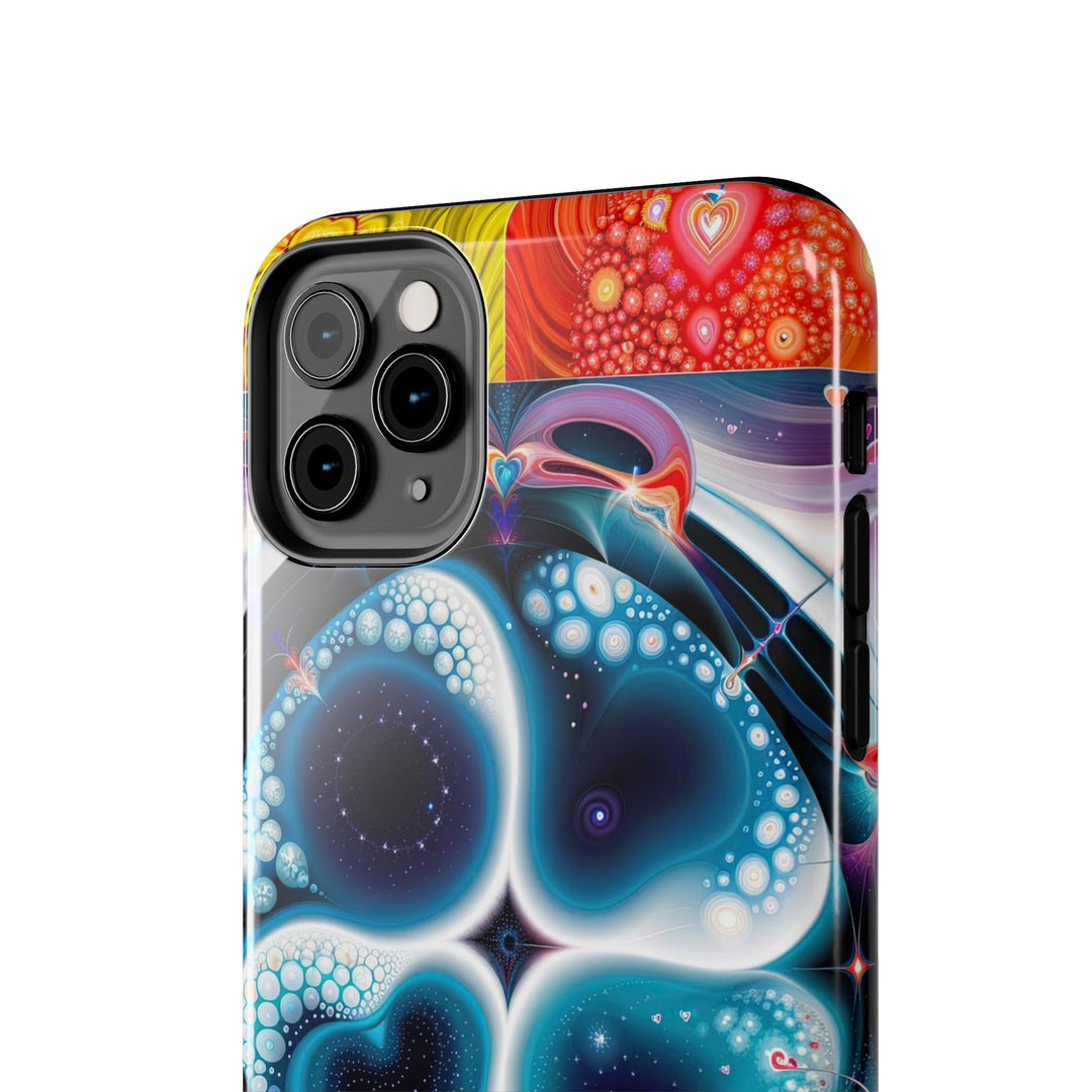 Psychedelic Fractal Blossom - Tough Phone Case - Phone Case - g(0D·IO) - iPhone 13 Mini - -