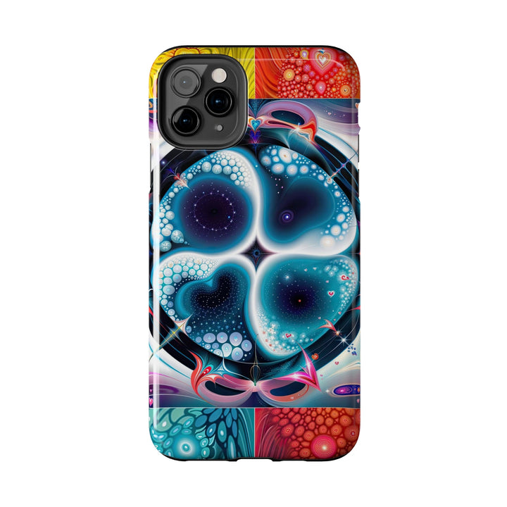 Psychedelic Fractal Blossom - Tough Phone Case - Phone Case - g(0D·IO) - iPhone 13 Mini - -