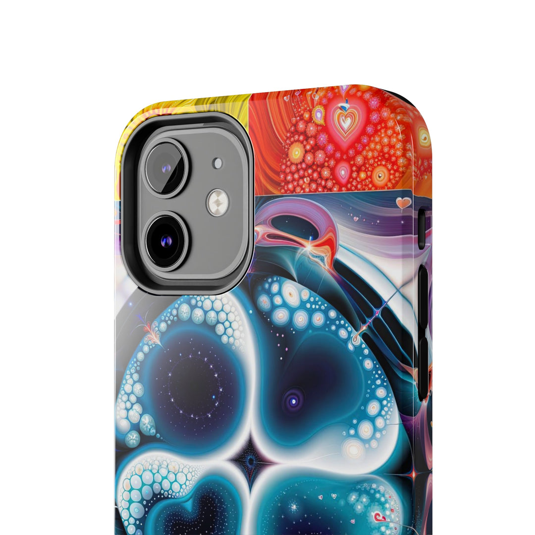 Psychedelic Fractal Blossom - Tough Phone Case - Phone Case - g(0D·IO) - iPhone 13 Mini - -