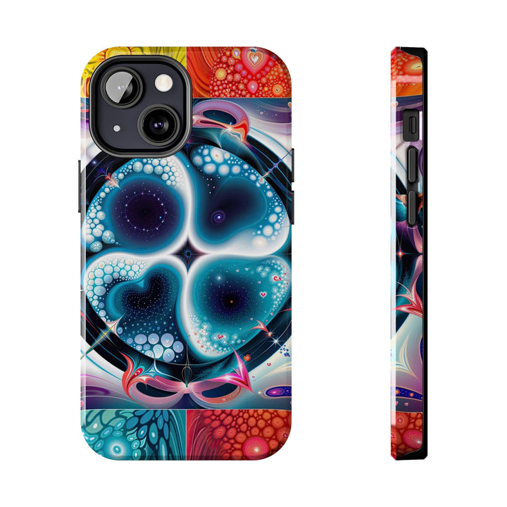 Psychedelic Fractal Blossom - Tough Phone Case - Phone Case - g(0D·IO) - iPhone 13 Mini - -