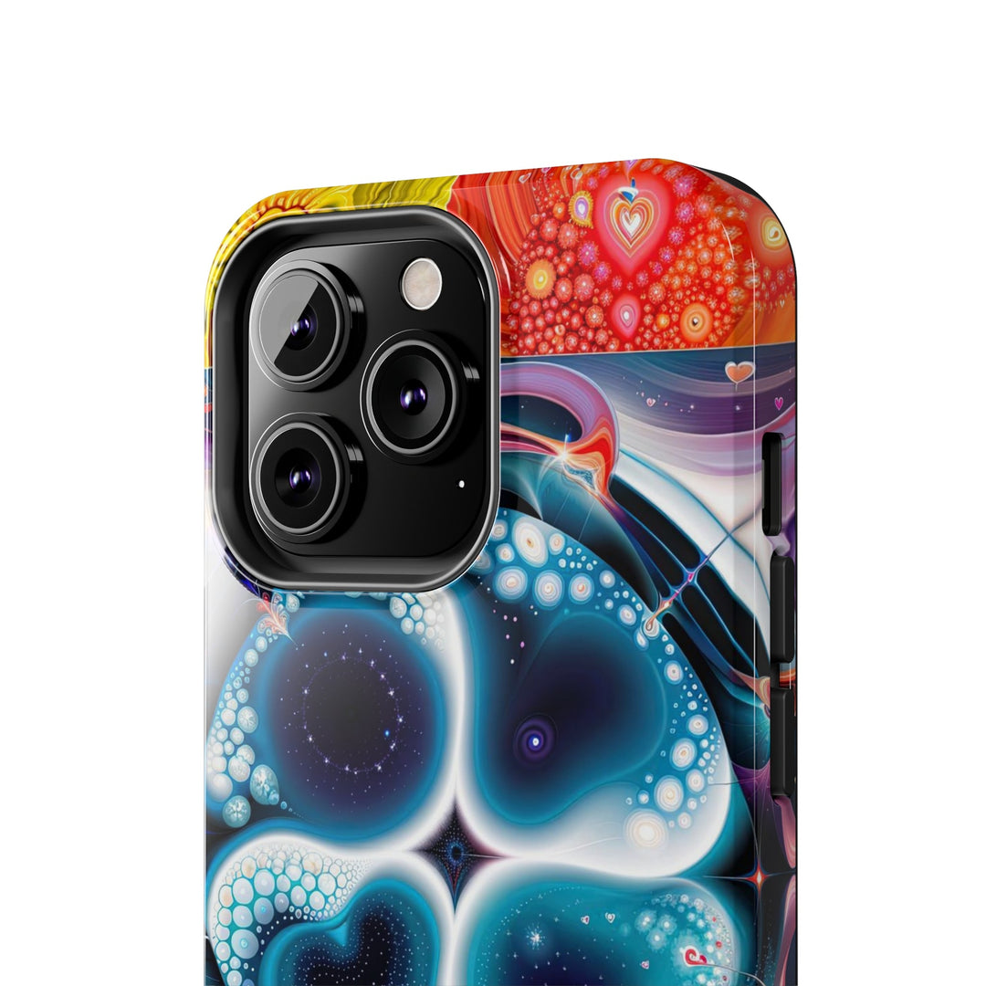 Psychedelic Fractal Blossom - Tough Phone Case - Phone Case - g(0D·IO) - iPhone 13 Mini - -