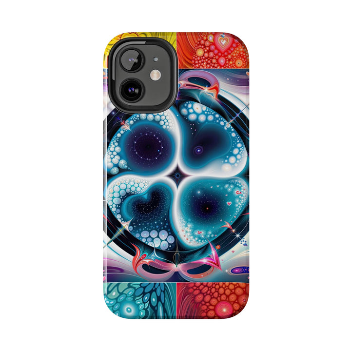 Psychedelic Fractal Blossom - Tough Phone Case - Phone Case - g(0D·IO) - iPhone 13 Mini - -