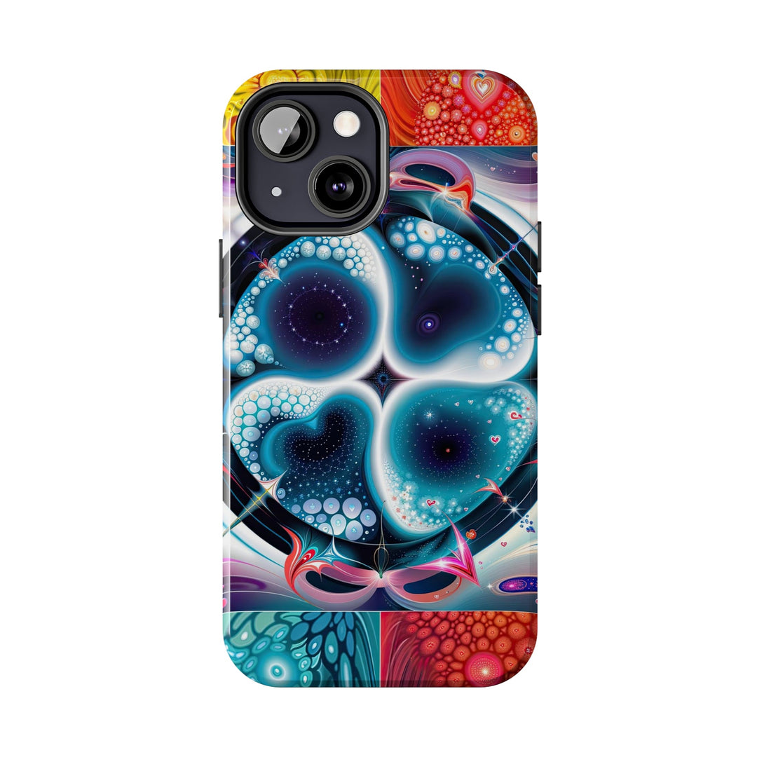 Psychedelic Fractal Blossom - Tough Phone Case - Phone Case - g(0D·IO) - iPhone 13 Mini - -