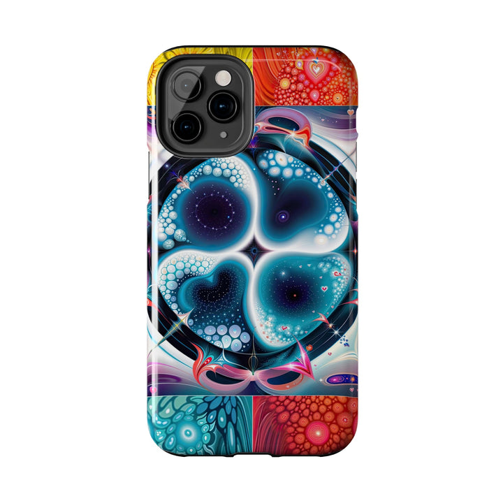 Psychedelic Fractal Blossom - Tough Phone Case - Phone Case - g(0D·IO) - iPhone 13 Mini - -