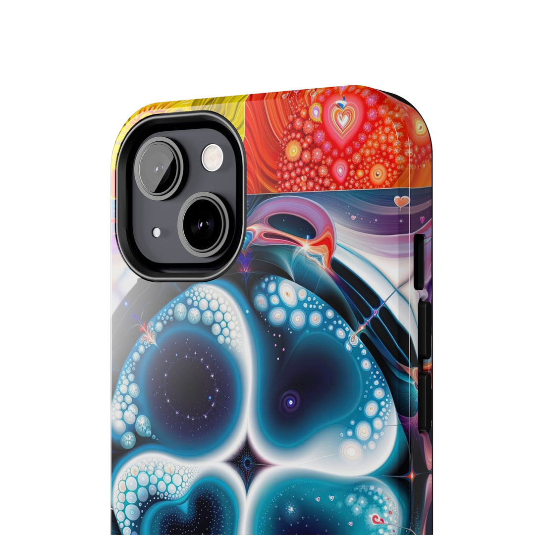 Psychedelic Fractal Blossom - Tough Phone Case - Phone Case - g(0D·IO) - iPhone 13 Mini - -