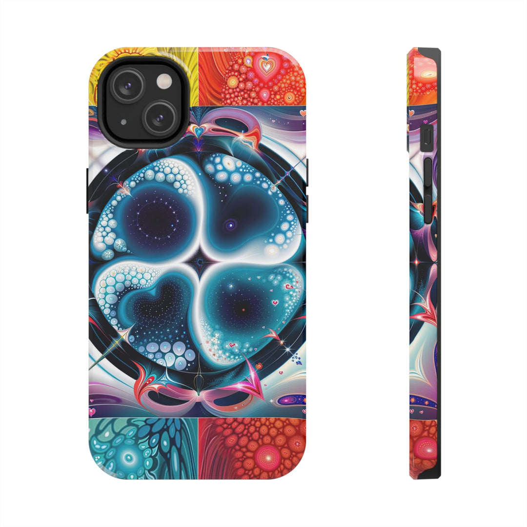 Psychedelic Fractal Blossom - Tough Phone Case - Phone Case - g(0D·IO) - iPhone 14 Plus - -