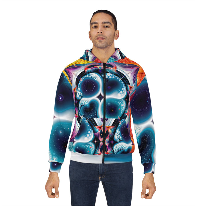 Psychedelic Fractal Blossom - Unisex Zip Hoodie - All Over Prints - g(0D·IO) - XS - -