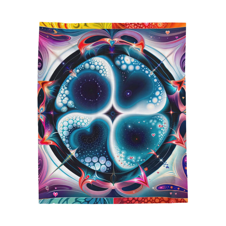 Psychedelic Fractal Blossom - Velveteen Plush Blanket - All Over Prints - g(0D·IO) - 50" × 60" - -