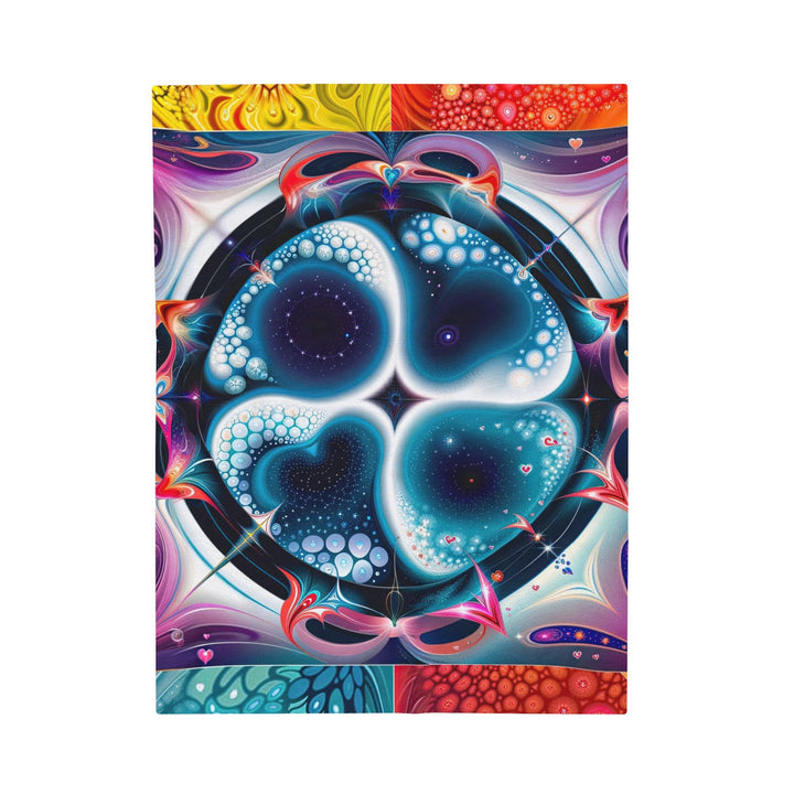 Psychedelic Fractal Blossom - Velveteen Plush Blanket - All Over Prints - g(0D·IO) - 30" × 40" - -