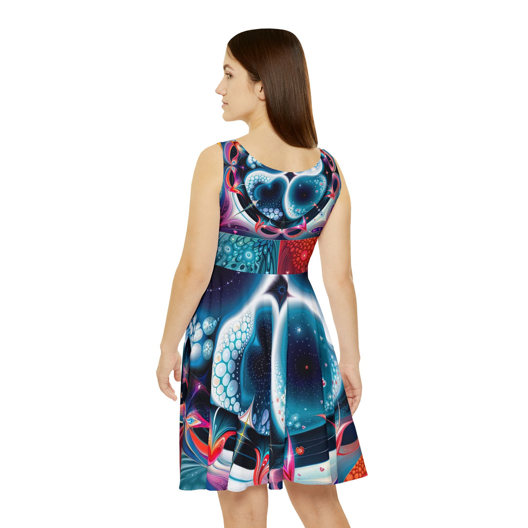 Psychedelic Fractal Blossom - Women's Skater Dress - All Over Prints - g(0D·IO) - L - -
