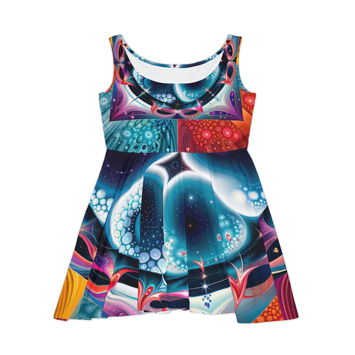 Psychedelic Fractal Blossom - Women's Skater Dress - All Over Prints - g(0D·IO) - L - -