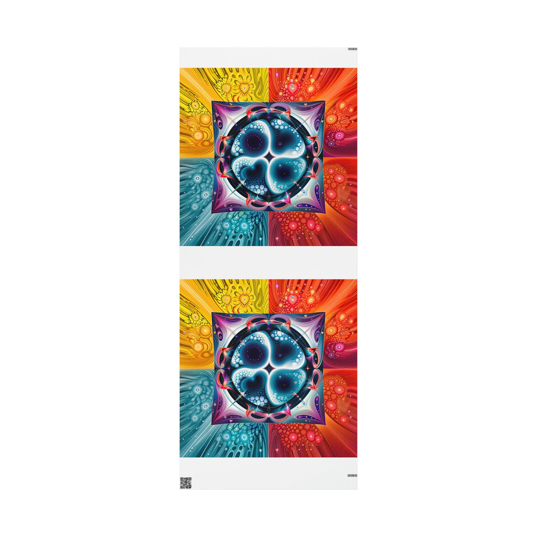 Psychedelic Fractal Blossom - Wrapping Paper - Home Decor - g(0D·IO) - 30'' x 72'' - Matte -