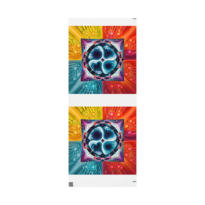 Psychedelic Fractal Blossom - Wrapping Paper - Home Decor - g(0D·IO) - 30'' x 72'' - Matte -
