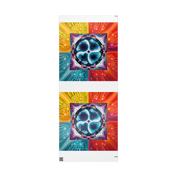 Psychedelic Fractal Blossom - Wrapping Paper - Home Decor - g(0D·IO) - 30'' x 72'' - Glossy -