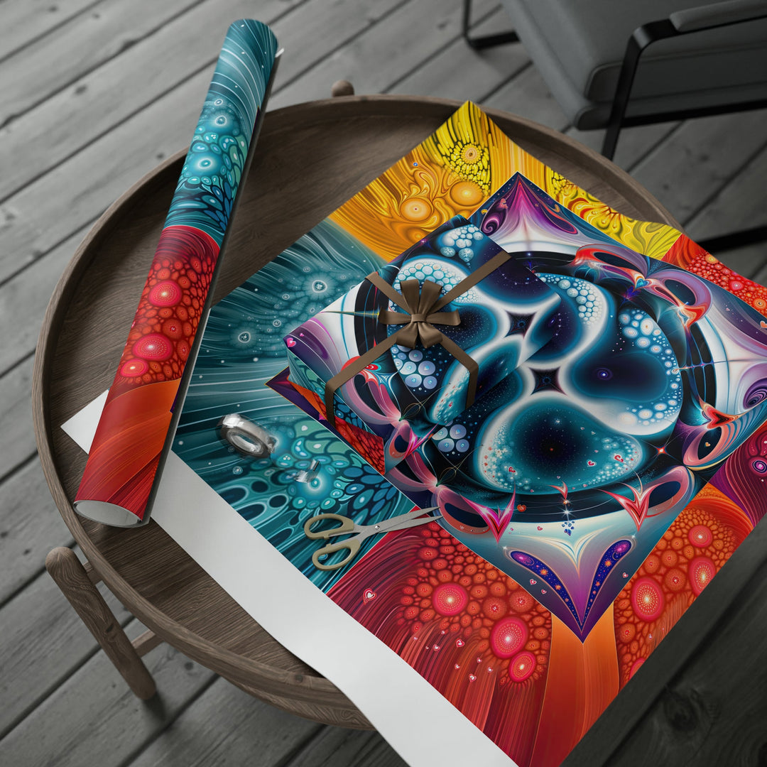 Psychedelic Fractal Blossom - Wrapping Paper - Home Decor - g(0D·IO) - 30" x 180" - Matte -