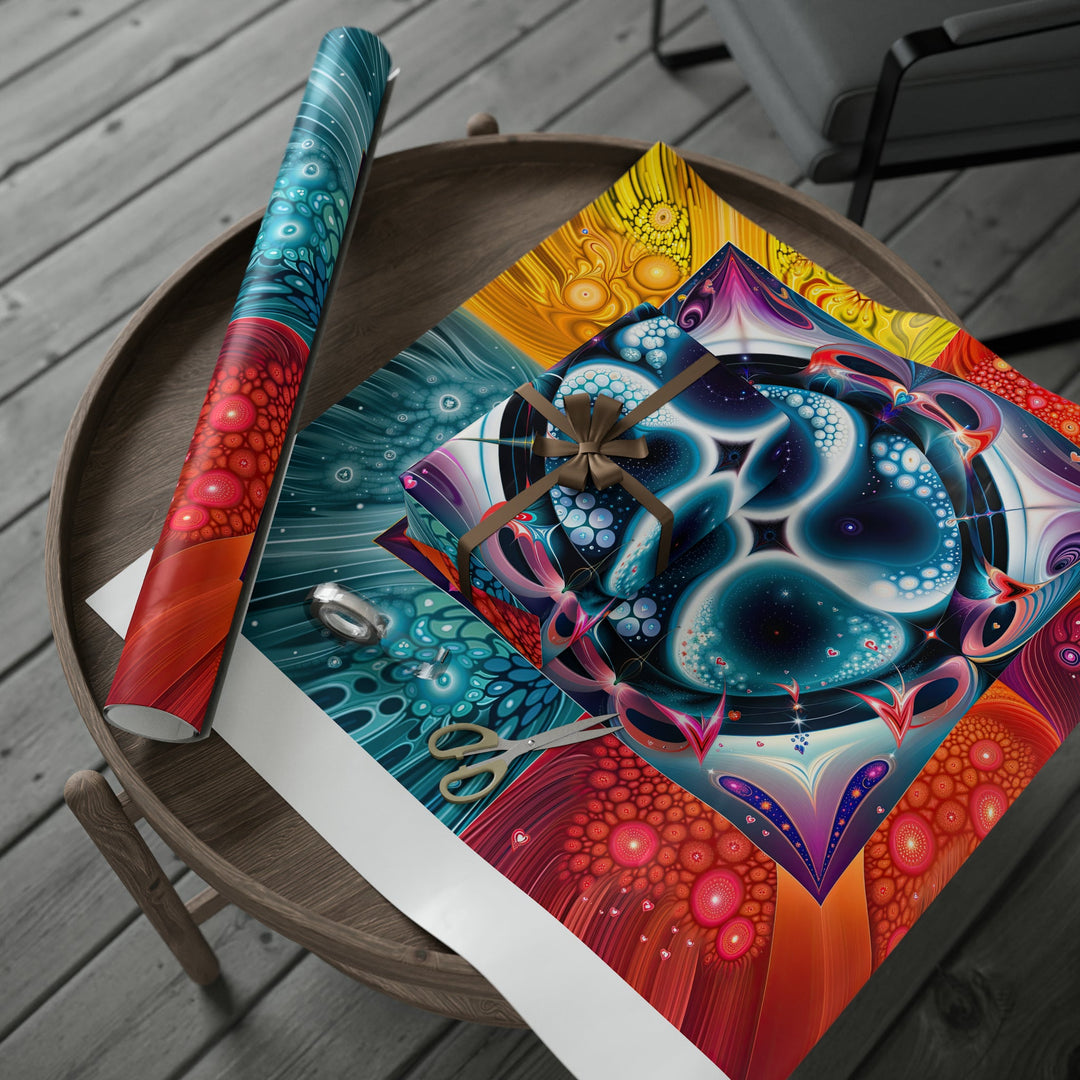 Psychedelic Fractal Blossom - Wrapping Paper - Home Decor - g(0D·IO) - 30" x 180" - Matte -