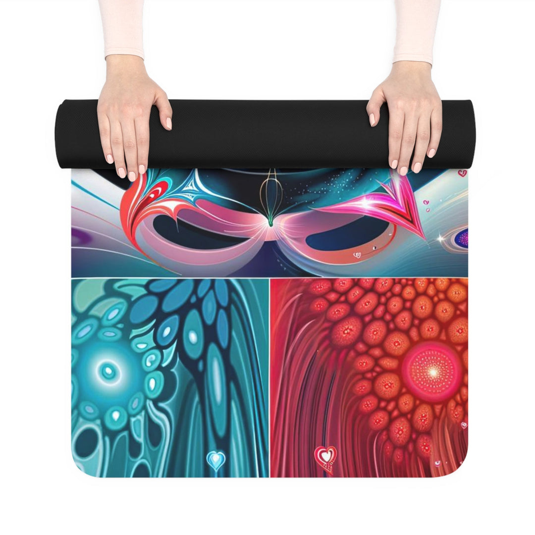 Psychedelic Fractal Blossom - Yoga Mat - Home Decor - g(0D·IO) - 24” x 68” - -