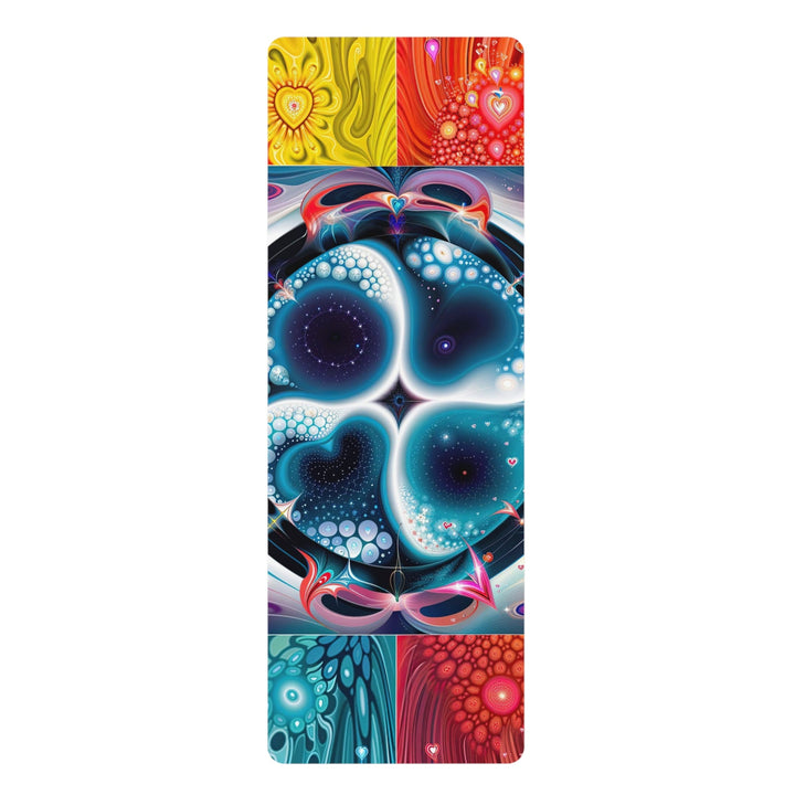 Psychedelic Fractal Blossom - Yoga Mat - Home Decor - g(0D·IO) - 24” x 68” - -