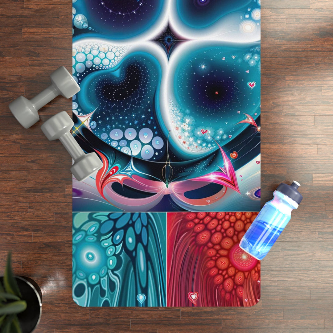Psychedelic Fractal Blossom - Yoga Mat - Home Decor - g(0D·IO) - 24” x 68” - -