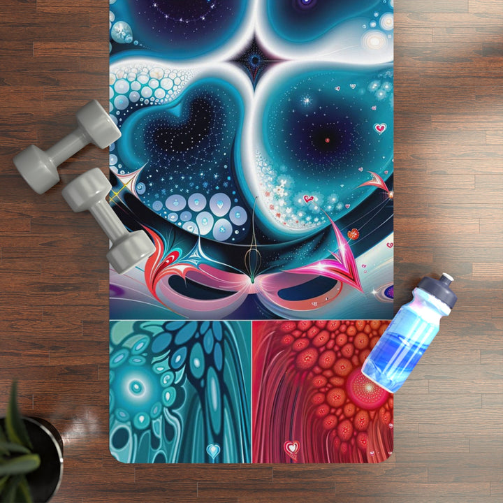 Psychedelic Fractal Blossom - Yoga Mat - Home Decor - g(0D·IO) - 24” x 68” - -