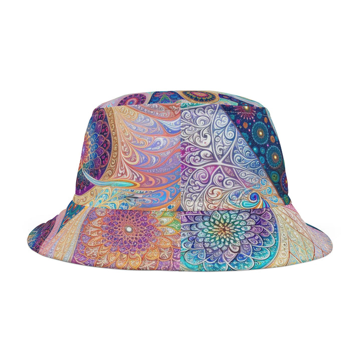 Psychedelic Mandala Love - Bucket Hat - Hats - g(0D·IO) - Large - White stitching -