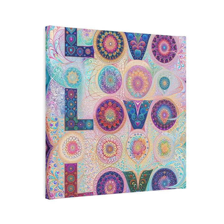 Psychedelic Mandala Love - Canvas Photo Tile - Canvas - g(0D·IO) - 8" x 8" (Square) - 0.5" -