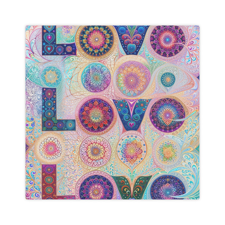 Psychedelic Mandala Love - Canvas Photo Tile - Canvas - g(0D·IO) - 8" x 8" (Square) - 0.5" -