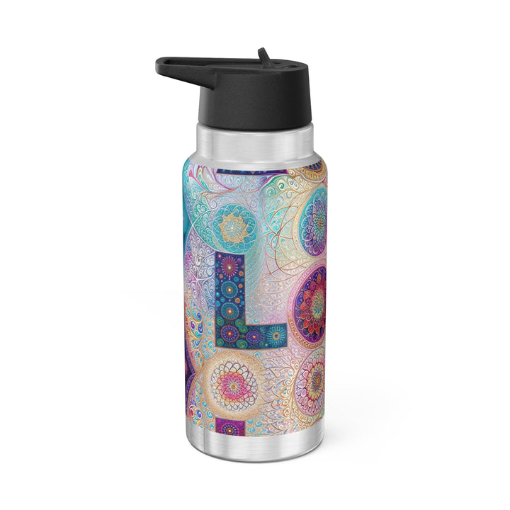 Psychedelic Mandala Love - Gator Tumbler 32oz - Mug - g(0D·IO) - Silver - 32oz -