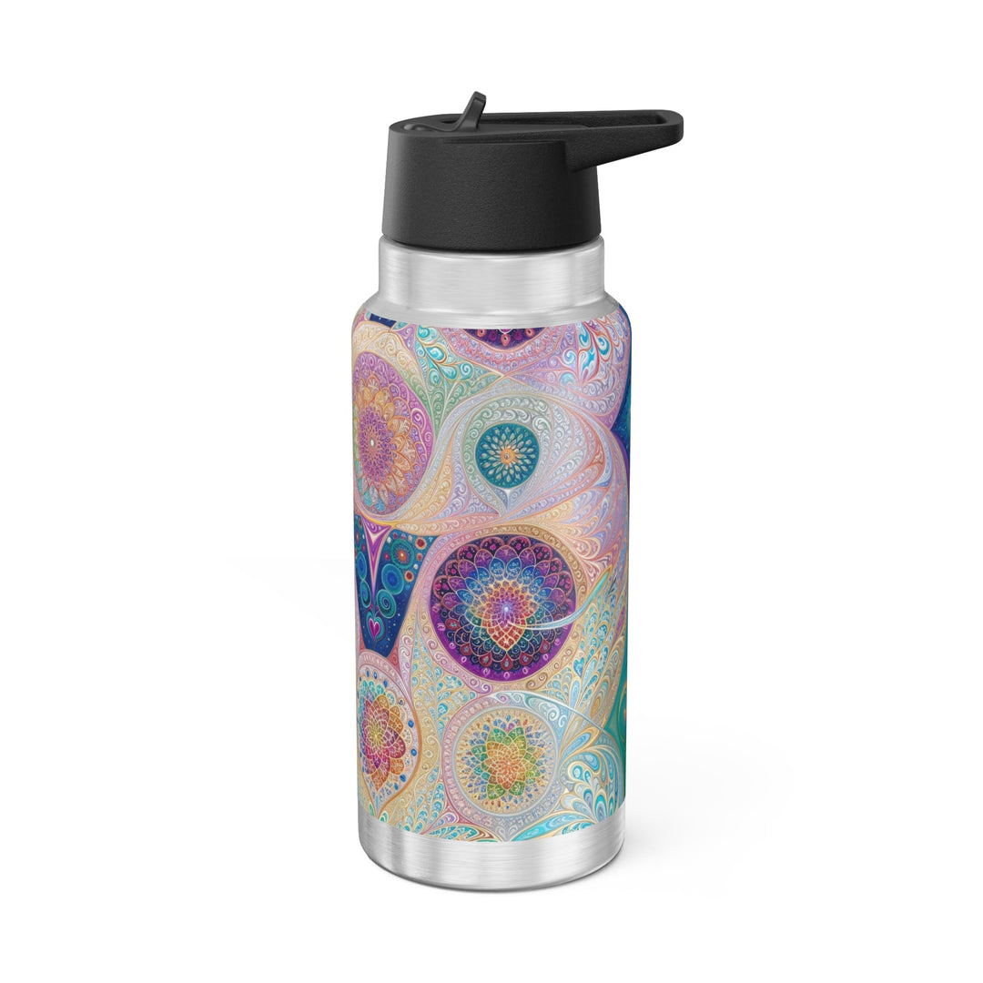 Psychedelic Mandala Love - Gator Tumbler 32oz - Mug - g(0D·IO) - Silver - 32oz -