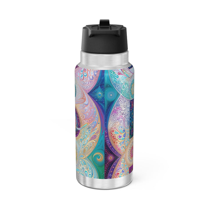 Psychedelic Mandala Love - Gator Tumbler 32oz - Mug - g(0D·IO) - Silver - 32oz -