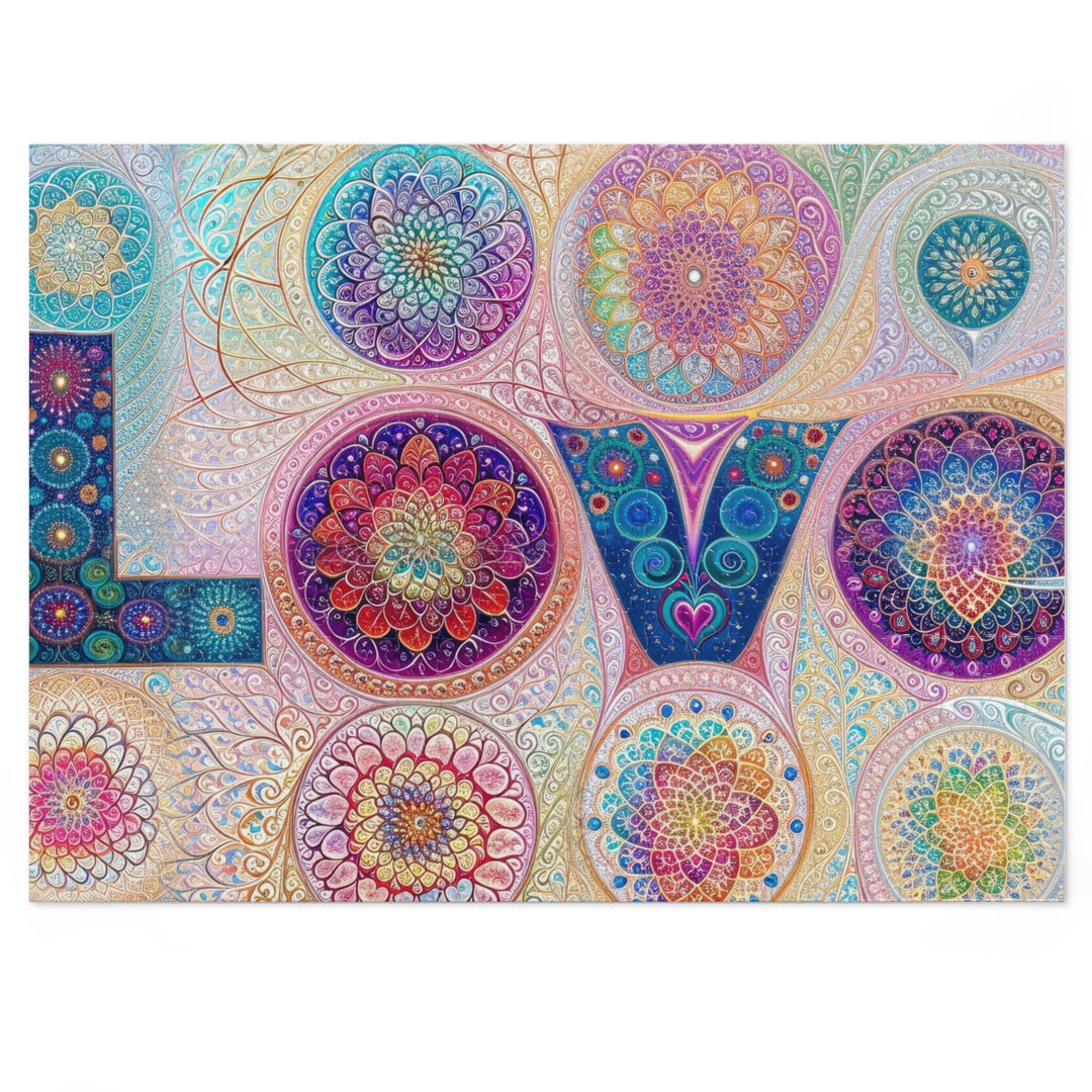 Psychedelic Mandala Love - Jigsaw Puzzle (100, 252, 500, 1000 pieces) - Puzzle - g(0D·IO) - 20.5" × 15" (500 pcs) - -