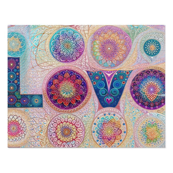 Psychedelic Mandala Love - Jigsaw Puzzle (100, 252, 500, 1000 pieces) - Puzzle - g(0D·IO) - 14" × 11" (252 pcs) - -